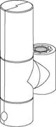 Wärmedämmung aus Kunststoff mit zylindrischer Form und seitlichem Anschluss, bereit für die Verwendung mit IMI Hydronic Engineering Produkten.